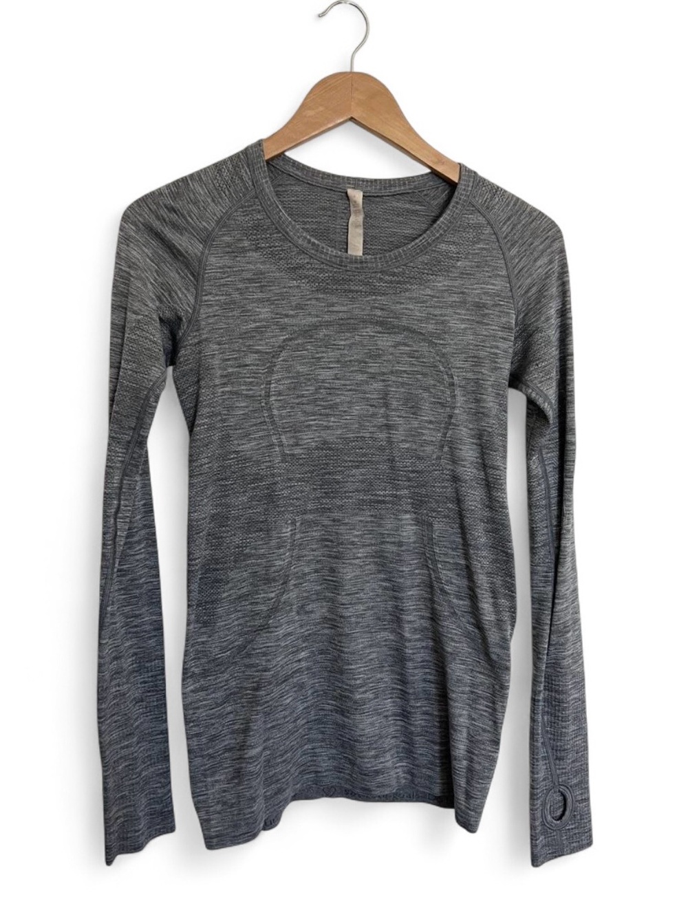 lululemon athletica Gray Heathered Long-Sleeve Athletic Tee